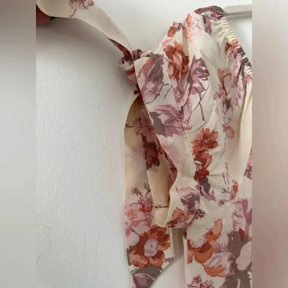 Flynn Skye Off the Shoulder Maple Floral Maxi Dress - Picture 6 of 9